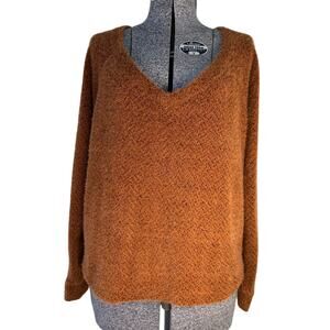 Double Zero Mystical Medium Cozy Oversized Sweater - Camel Caramel Brown Orange